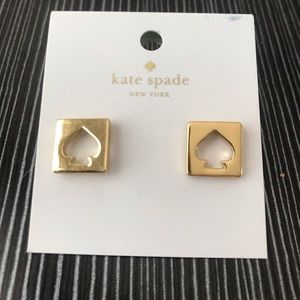 Kate Spade - Gold Studs - Hole Punch Spade